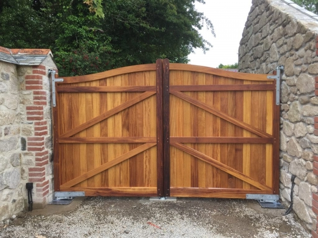 Iroko Hardwood Gates
