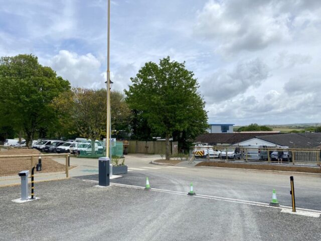 Automatic barrier linked to ANPR system and GSM Intercom, Newquay, Cornwall